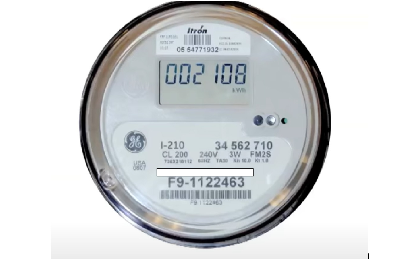 an up-close view of an electric meter